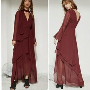 C/Meo Autonomy Long Sleeve full Length Dress